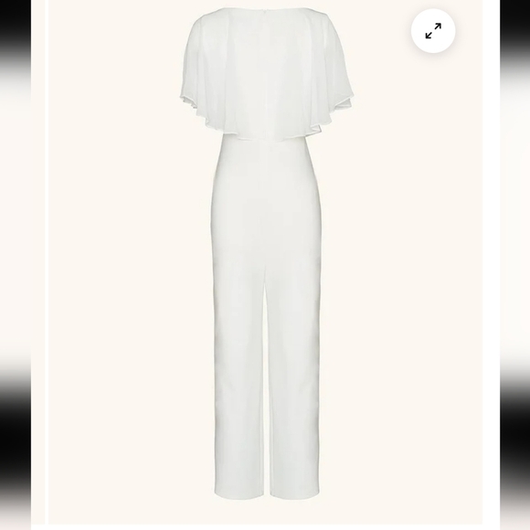 Sunny 2.0 Sparkly Capelet Ivory Jumpsuit - Picture 4 of 8